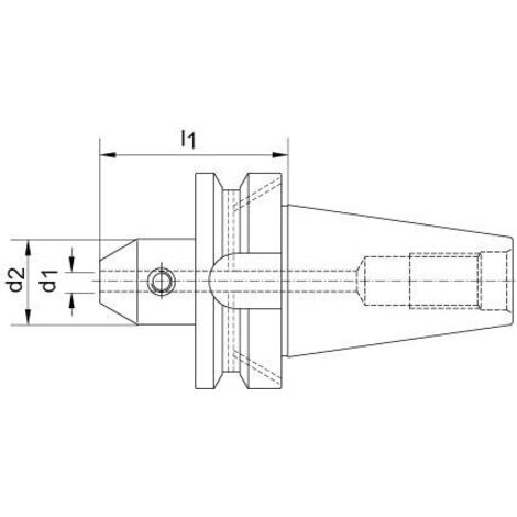 Mandrin à serrage plat JISB6339ADB BT40 D10mm long HAIMER (1/5)
