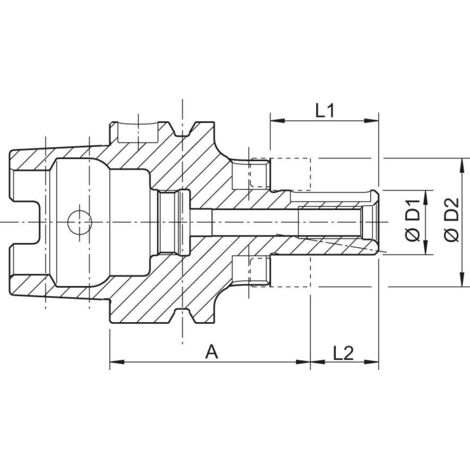 Mandrin porte-fraise combiné DIN69893A HSK-A63 22x60mm HAIMER (1/5)