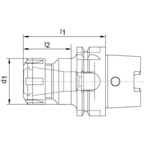 Mandrin à pinces DIN69893A-ER HSK-A63 11x100mm HAIMER (1/5)