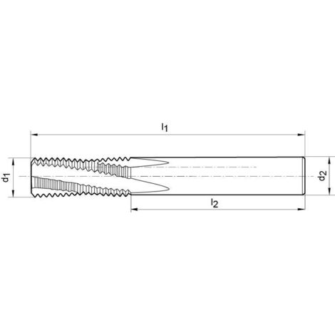 Fraise à fileter TMSP carbure monobloc TiCN queue HA arrosage central 2xD M12 GÜHRING 1 PCS (1/5)