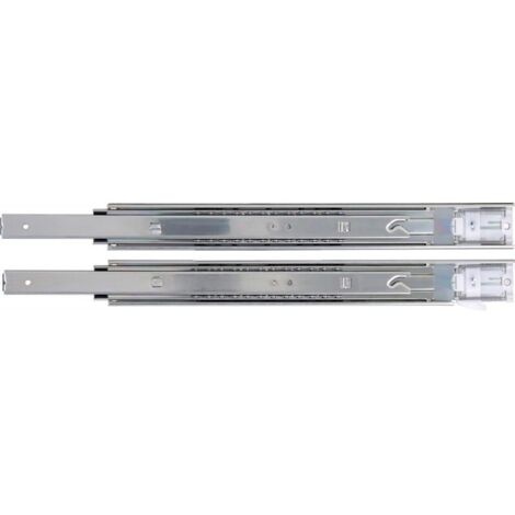 FP – Paire de rails de tiroir pour chariot d'atelier – Longueur 910mm – Largeur 474mm – Compatible avec FORTIS