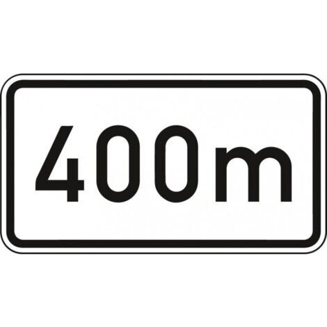 Panneau flêche ZZ.1004 330x600mm Text: 400m (1/2)