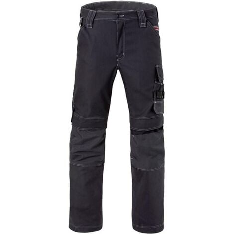 PANTALON DE TRAVAIL HOMME/FEMME AVEC GENOUILLERES AUTHENTIC SECATEUR  KAKI/GRIS NUIT