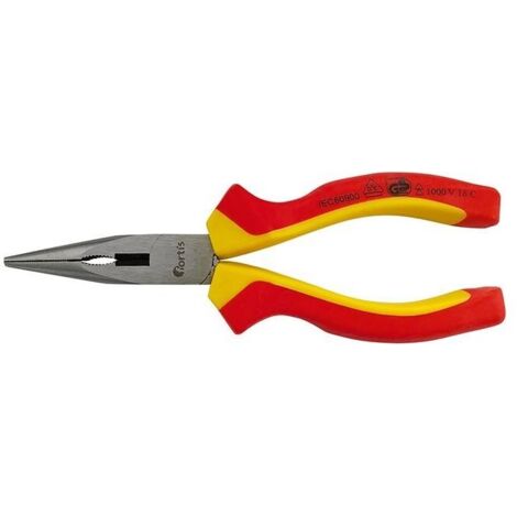 Pince à bec VDE 160mm avec poignée plastique FORTIS