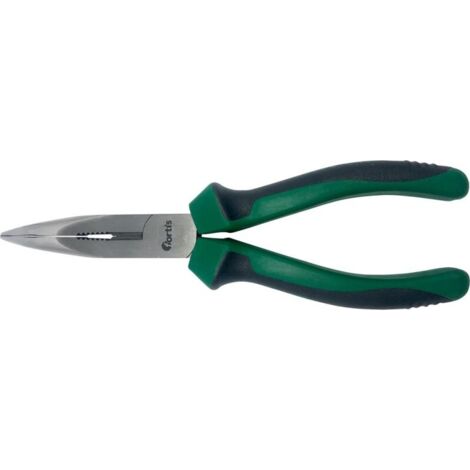Pince à bec courbé 200mm avec poignée plastique FORTIS