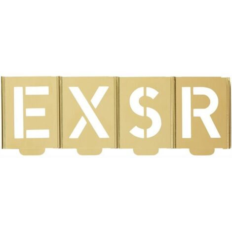 FP – Jeu de pochoirs pour marquage 27 lettres A-Z – Tôle spéciale flexible – Hauteur d'écriture 20 mm – Pour surfaces irrégulières - 327-020-B