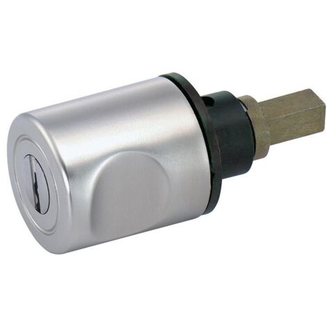 FP – Poignée tournante et verrouillable ronde – Nickel plaqué – 2 clés broche carrée 7mm – Capacité jusqu'à 6 retenues à épingles (1/3)