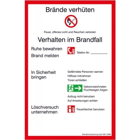 STRECKEN Brandschutzordnung Alu nl200x300mm