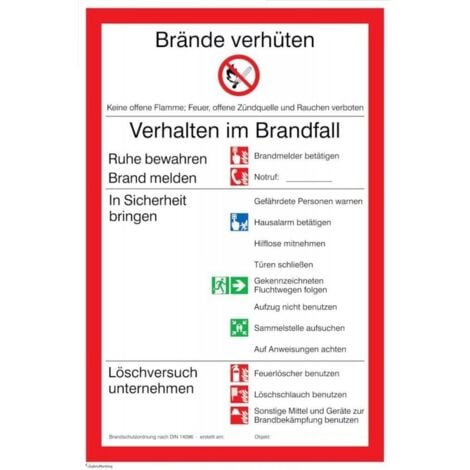 STRECKEN Brandschutzordnung Universal