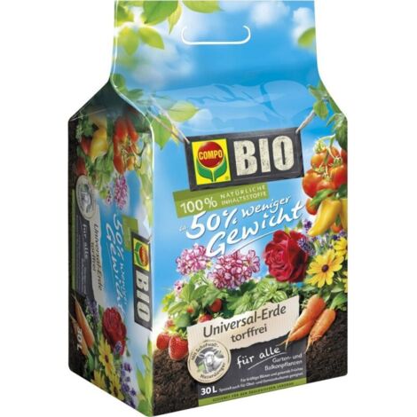 Terreau universelle organique, sans tourbe 30L COMPO SANA (Par 72) (1/2)
