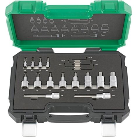 Steckschl.-Grt. 1/4"+1/2" 19tlg.             FORTIS (1/5)