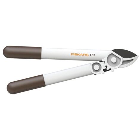 Fiskars – Coupe-branches à crémaillère PowerGear™ 39,5 cm – Coupe max 35 mm – Poignées FiberComp™ – Pour bois sec et mort