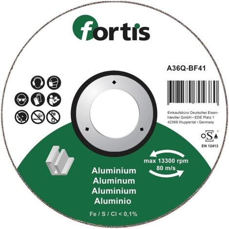 Disque de coupe ALU-NE 115 x 10mm courbé FORTIS (1/2)