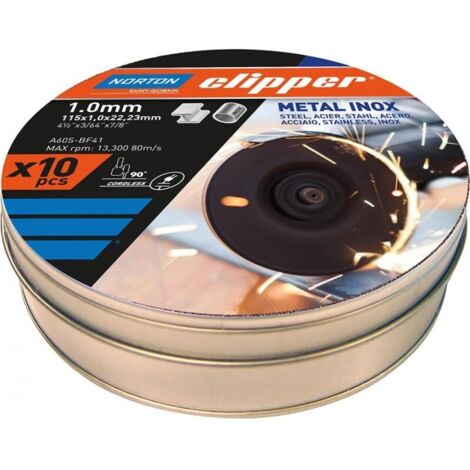 Disque de coupe Metal-Inox 10x A60S-115x1.0x22.23 (1/2)