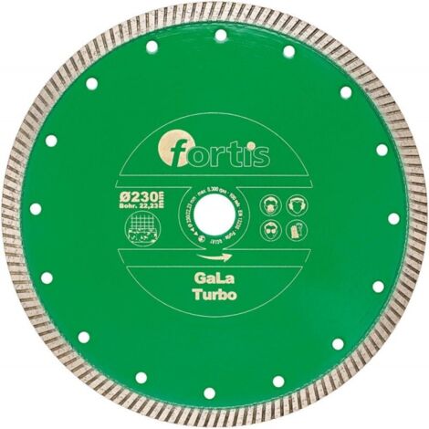 Disque diamant GaLa Turbo Ø 125 mm avec Segment 10 mm Alésage 222 mm FORTIS (1/2)
