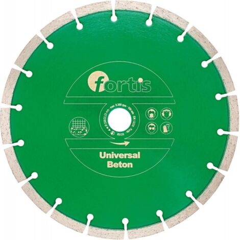 Disque diamant Universal Beton Ø 230 mm gesintert 10 mm Alésage 222 mm FORTIS (1/2)