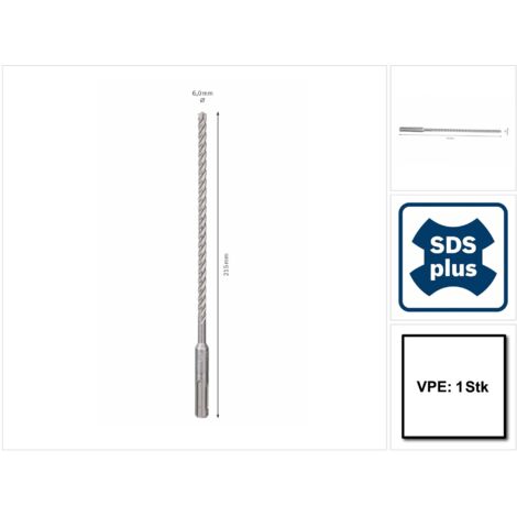 BOSCH Foret béton 4 taillants SDS-Plus-7X - 6.00 mm - x 1 - 215 mm - 150 mm (1/5)