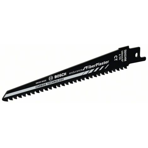 Lame scie sabre BOSCH® S641HM Carbide pr platre etc. Long. 150mm, emb. : 2 pc.