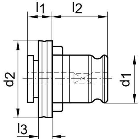 Mandrin changement rapide FE2 1000mm FORTIS (1/3)