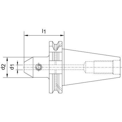 Mandrin de surface DIN69871 SK40 14x50mm KKS FORTIS (1/5)