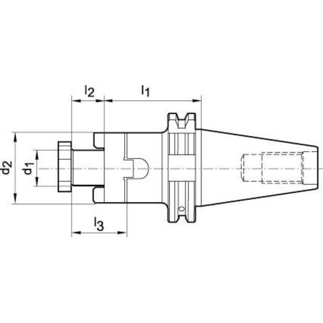 Mandrin universel court SK40 27mm FORTIS (1/5)