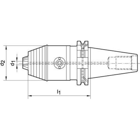 Mandrin universel DIN69871 ADB R/L 1-13mm SK 40 FORTIS (1/5)