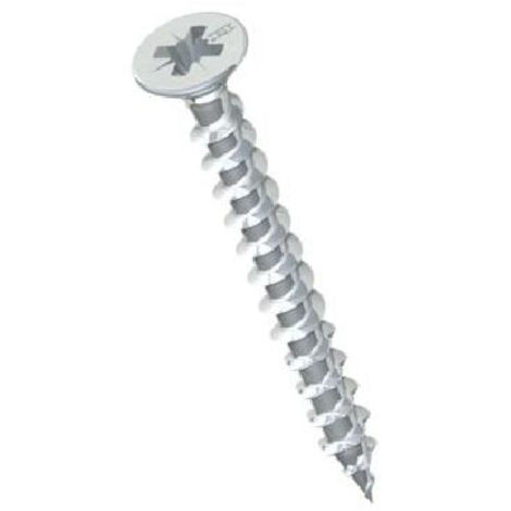 Vis HECO Fix-Plus Filetage total - Zingué Argent - Tête fraisée POSIDRIV - Ø4,5 x 20 mm - Boite de 1000 - 17537 (1/2)