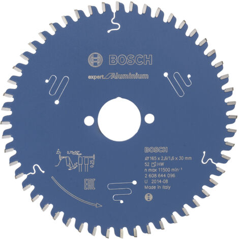 Lame carbure Expert Alu165x2,6x30mm Dent 52 TF-Bosch
