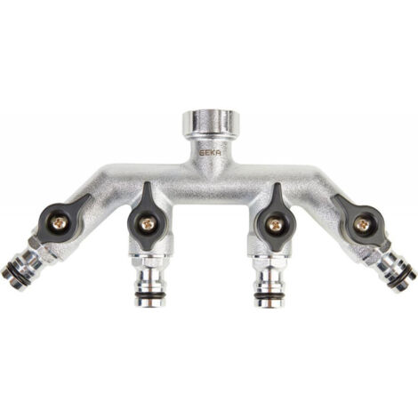 GEKA plus vanne a quatre voies "systeme de raccordement" fem G3/4", MS (1/2)
