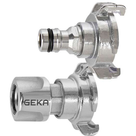 FP – Raccord automatique GEKA plus femelle laiton chromé – Filetage plomberie – Débit 15% supérieur – Bagues d'étanchéité haute performance