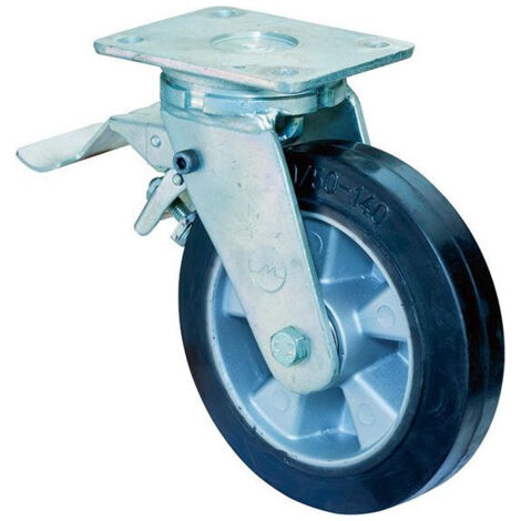 Roulette 200mm RR120.B80PlatteElast. Noir KLFestRR120.B80.200 (1/3)