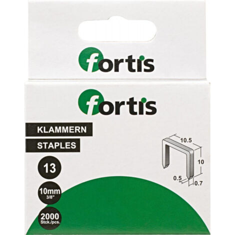 Agrafes 10 mm a 2000 Unités FORTIS (1/3)