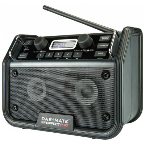 PerfectPro RockPro Radio de chantier DAB+, FM AUX, Bluetooth, USB fonction  de charge de la batterie, protégé contre les - Conrad Electronic France