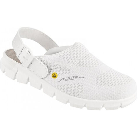 Sabot 37329. OB. A. E. FO. SRC. blanc. Taille 38 Abeba (1/5)