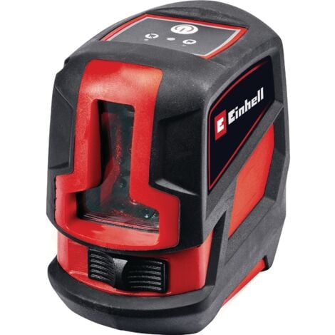 Einhell Niveau laser croix TC-LL 2 (Portée 8 m, Projection facile d'une croix laser, Niveau à bulle digital) Livré avec pince universelle et sacoche de rangement