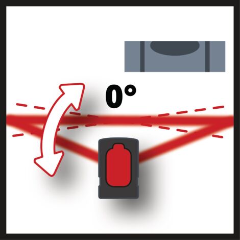 Einhell Niveau laser croix TC-LL 2 (Portée 8 m, Projection facile d'une croix laser, Niveau à bulle digital) Livré avec pince universelle et sacoche de rangement