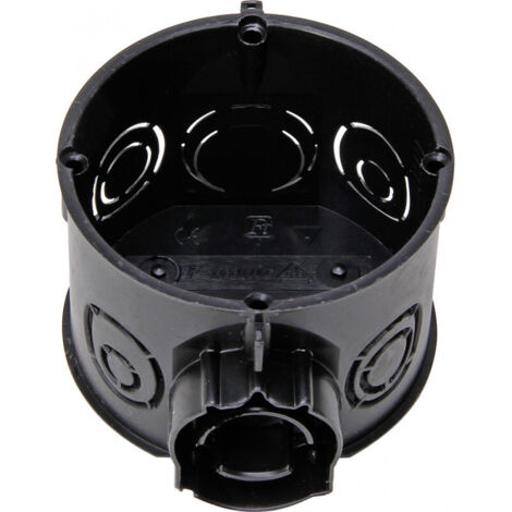 Boite commutateur prise ISO 60 mm Ø 45 mm noir profond (Par 25) (1/2)