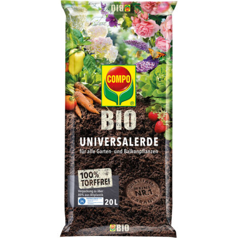 Terreau Universal sans tourbe 20 L COMPO BIO (Par 45) (1/2)