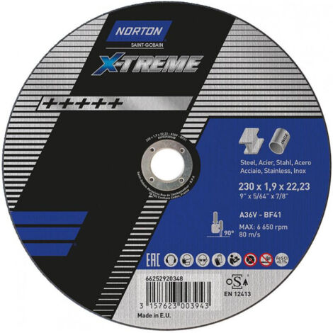 Disque à tronçonner X-Treme 230x19 T41 (1/2)