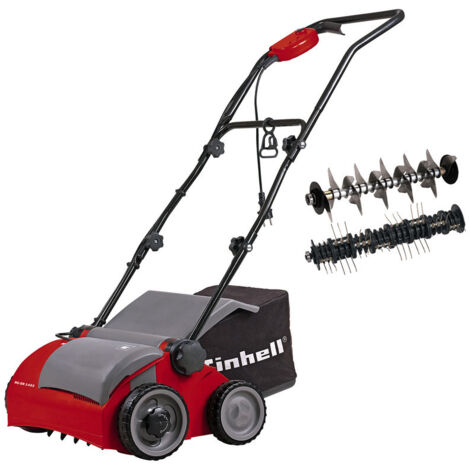 [ANCIENNE VERSION] Einhell Scarificateur électrique RG-SA 1433 (1400 W, Largeur de travail 33 cm, bac de ramassage de 28L, Rouleau aérateur 48 griffes, Surface conseillée 400 m²)