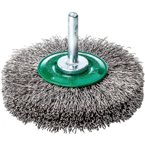 Brosse ronde V4A ondulé avec tige 70x10x0,3mm (1/5)
