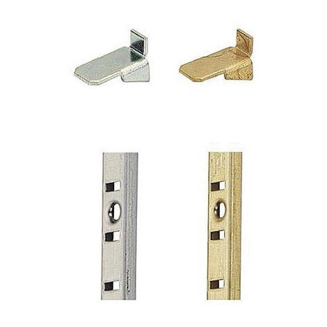 FP – Support étagère en acier zingué 10 x 5 mm – Crémaillère pour étagère – Pour bois dur et teck – Résistant aux environnements humides (1/2)