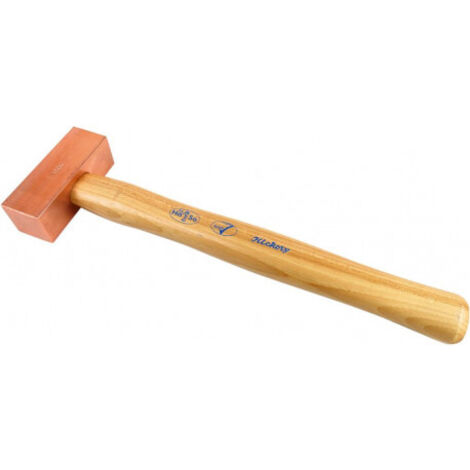 Marteau en cuivre 1000g avec manche en hickory Haso (1/2)