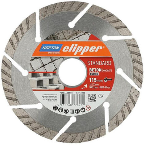 Disque diamant Standard Beton Turbo Ø115 (1/2)