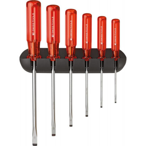 Set Tournevis 6-unités Fente im support mural Classic PB Swiss Tools (1/3)