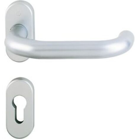 Poignée porte Paris FS-138GF/55/55S Alu.F1-2 D/D TS 55-75mm PZ ov.DIN Gauche/Droite HOPPE (1/5)