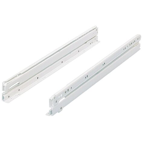 Glissières tiroirs FR 6142 acier peint par poudrage blanc L.650mm 50kg HETTICH (1/2)