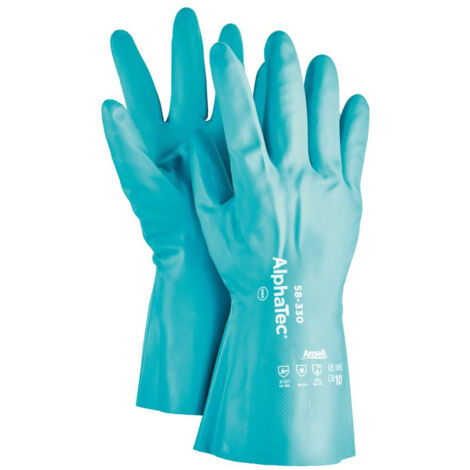 Gants AlphaTec 58-330,Nitril, vert ,Taille 9 (Par 12)