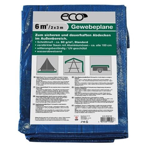 Bâche plastique 2x3 m bleue et verte 150g/m² - bâche de protection