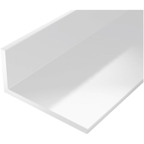 Profilé angle plastique 1000mm – Section d'angle en matière plastique – Dimensions 20x10mm – Pour murs et sols – Blanc – Alberts